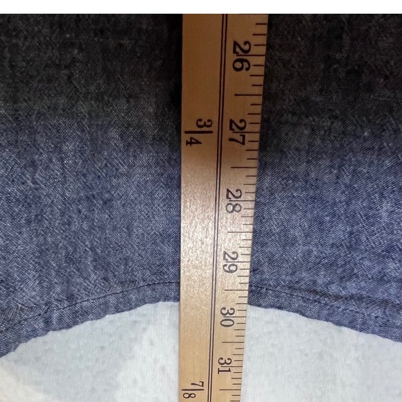 SONOMA Goods for Life Mens‎ Linen Blend Short Sleeve Button Up Shirt Blue XXL - Picture 7 of 10